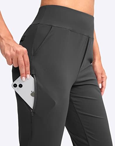 YYV Women's Golf Pants High Waist Stretch Ankle Pants with Pockets