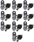 5/8" Tubular Cam Locks (180° Chrome 10-Pack) RV Toolbox Cabinet Replacement