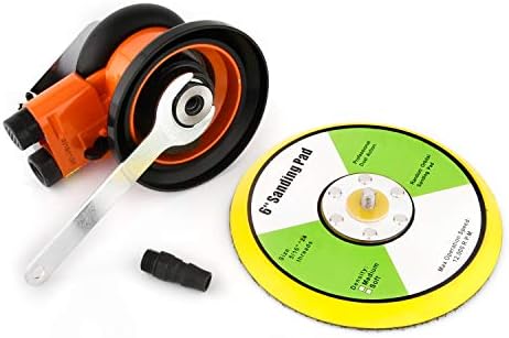 ZHONGAN 6" Pneumatic Air Random Orbital Sander for Wood Working, Heavy Duty Pneumatic Polishing Tool