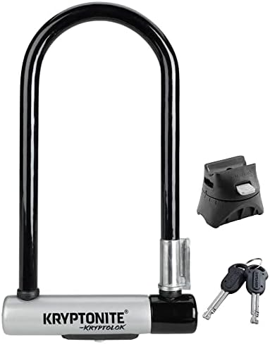Kryptonite Kryptolok Standard Bike U-Lock, Heavy Duty 12.7mm Steel Shackle