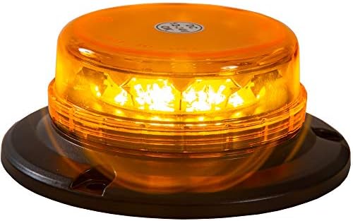 Buyers Products SL550ALP Low Profile LED Beacon Warning Light, 6"x2", Permanent & Magnetic Mount, Auxiliary Power Plug, 12 LEDs, 3 Flash Patterns, SAE J845 Class 1, Emergency Lighting for Vehicles