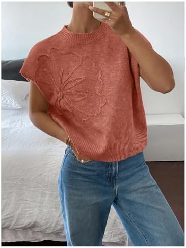 SOLY HUX Women's Short Sleeve Business Casual Sweater
