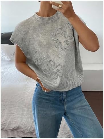 SOLY HUX Women's Short Sleeve Business Casual Sweater