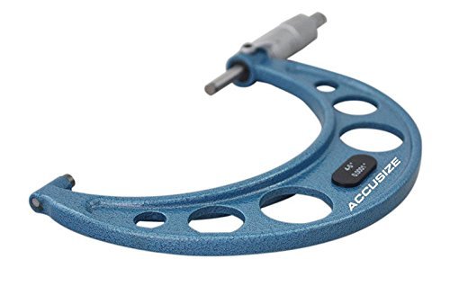 Accusize Industrial Tools Outside Micrometer, 4-5", EG00-0005 | 4-5", Ultra-Precision, Carbide Tipped, M-Type, Resolution 0.0001", Ratchet Friction Thimble, Solid Storage Case