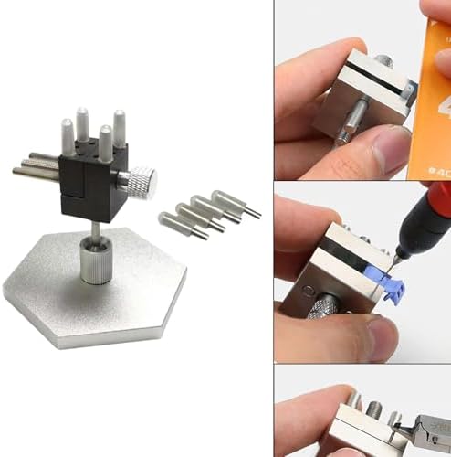 Mini Vise DIY Modeling Crafts Tool Workbench Table Vice Clamp for Scale Model Building Paint Electronic Jewelry- With Hexagon Base
