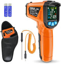 Infrared Thermometer Gun, Non Contact Digital Laser Thermometer Temperature Gun with Color LCD for Cooking, Home Repairs, Humidity Measurement, Adjustable Emissivity -58°F to 1472°F(-50~800°C)