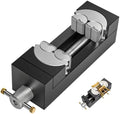 Luvan Self-Adjusting Fractal Vise with Silicone Plugs - Mini Drill Press & Bench Vise Clamp, 2.44" Jaw Opening, CNC Aluminum for DIY, Jewelry, Crafts, Repair (Non-Marring & Secure Grip)