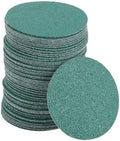 Car Sanding Discs 2inch 80 Grit Abrasion Resistance | Round Hook and Loop Sandpaper Green 50 Pcs