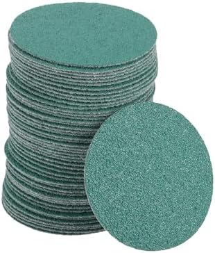 Car Sanding Discs 2inch 80 Grit Abrasion Resistance | Round Hook and Loop Sandpaper Green 50 Pcs