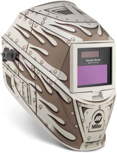 Miller Classic Series Welding Helmet, ClearLight™, Shade 8-13, Metalworks