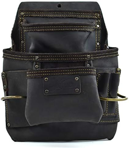 Ox Pro Full Grain Leather Tool Pouches - Made with Double Stitching and Rivet Reinforced Pockets