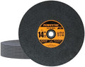 POWERTEC Chop Saw Blade, 14" Metal Cut-Off Wheel, 10 Pack (14022-P2)