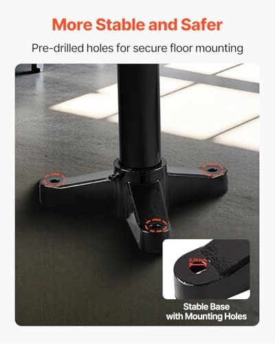 VEVOR Bench Grinder Stand, Heavy-Duty Bench Grinder and Vise Floor Pedestal with 10.6" x 10.6" Mounting Plate, Pre-Cut Mounting Slots & Water Pot, Compatible with Most Bench Grinders