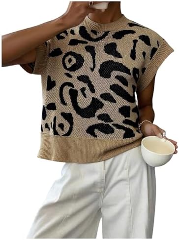 SOLY HUX Women's Short Sleeve Business Casual Sweater