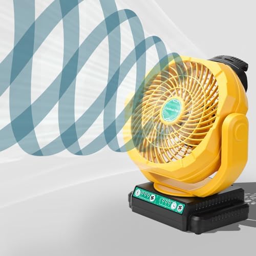 Cordless Oscillating Fan Compatible with Dewalt 20V&60V Battery(Tool Only)