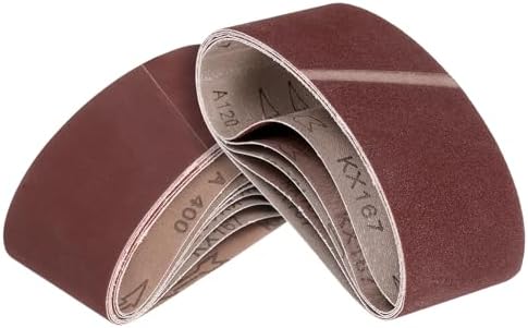 18 Pcs Sanding Belt, 3 x 24 Inch 60/80/120/150/240/400 Grit