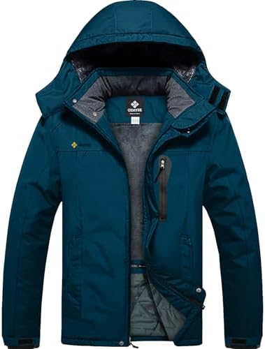 GEMYSE Men's Winter Ski Jacket Waterproof Snow Coat with Detachable Hood