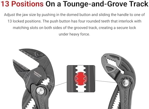 TEKTON Push Button Adjustable Pliers Set, 2-Piece | PLR90001