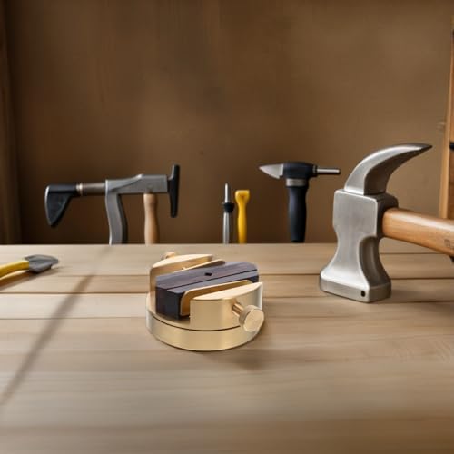 TEHAUX Rotary Engraving Workbench Clamp with 360 Degree Rotation, Compact Design Workholding Device for Seal and Stone Carving, Suitable for Personal Hobbies and Professional Studio Use,