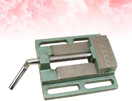 OSALADI 3-inch Cast Iron Drill Press Vise Table Vise Bench Clamp for Woodworking and Drilling Machines, Stable Workholding Device for Milling and Precision Tasks Random Color