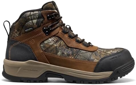 KEEN Utility Men's Skokie Hiker Style Mid Height Composite Toe 90 Degree Waterproof Work Boots