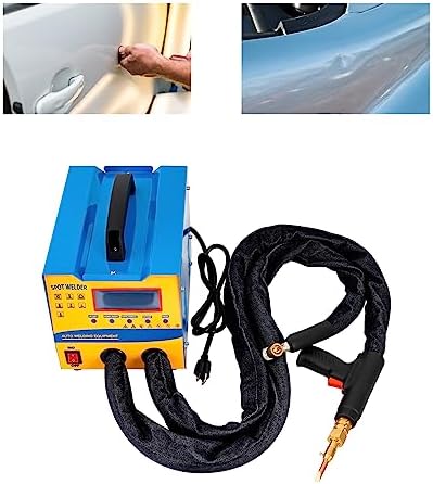 3000W Spot Welder Dent Puller Kit, 110V Spot Welder Dent Puller 7 Models Spot Welding Machine Practical Display Non-Slip Foot Pads Stud Welding Function Automatic Pulse System for Dealerships