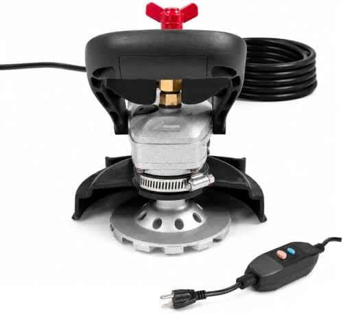 1100W Wet Concrete Grinder & Stone Polisher Kit, 6 Variable Speed Handheld Wet Grinding Machine with Top Water Feed & GFCI, 4” Diamond Wheel and 7 Polishing Pads for Concrete, Granite, Marble & Brick
