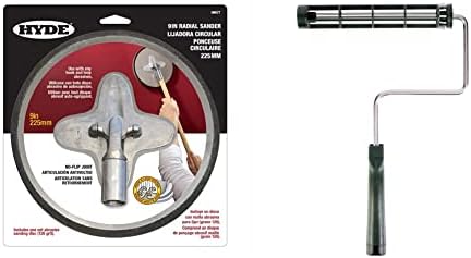Hyde 09977 Radial Sander & Wooster R017-9 Roller Frame, 9-Inch, Silver