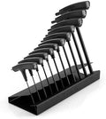 TEKTON Flat End Hex T-Handle Key Set, 11-Piece | KTX92102 | 5/64 - 3/8 in., Manganese Phosphate Finish, Stand