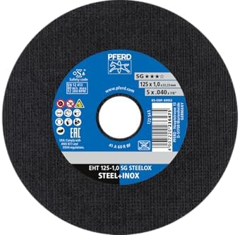 Pferd SG STEELOX Type 1 Cut-Off Wheel, 5" x 0.040" x 7/8" (Pack of 25)