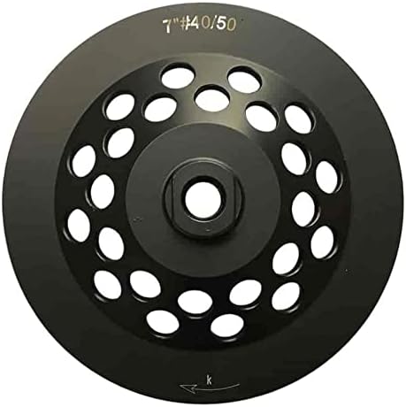 7" Grinding Wheels for Concrete, Granite, and Marble, #40/50 Grit