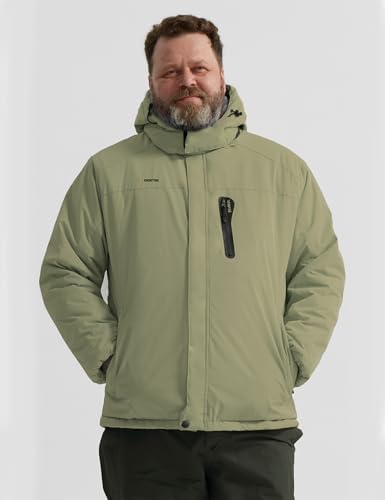 GEMYSE Men's Winter Ski Jacket Waterproof Snow Coat with Detachable Hood