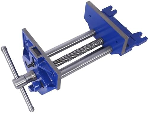 7 Inch Jaw Width Woodworking Vise Quick Release Heavy-Duty Metal Cast Iron Workbench Clamp Tool Vise Crafting Repair Tool Blue