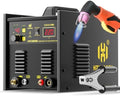 H HZXVOGEN Plasma Cutter with Built in Air Compressor, 50A Pilot Arc Plasma Cutter, 220V High Frequency Air Plasma Cutting Machine DC Inverter IGBT with 2T/4T, Capable External Compressor(HVC6000Pro)