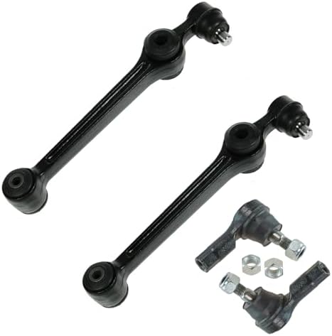 TRQ Front Steering & Suspension Kit Control Arm with Ball Joint Tie Rod Compatible with 1994-1997 Ford Aspire