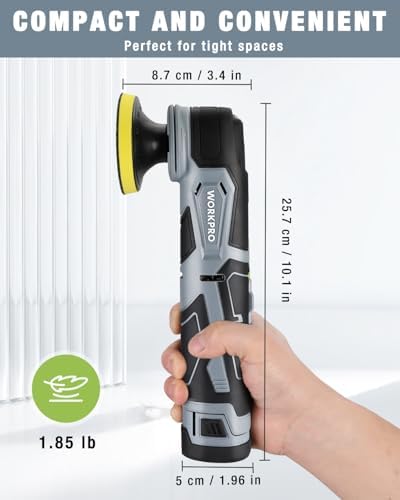 WORKPRO 12V Cordless Mini Buffer Polisher Kit