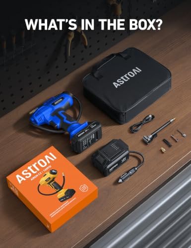 AstroAI Cordless Tire Inflator Portable Air Compressor 160PSI 12VDC Battery