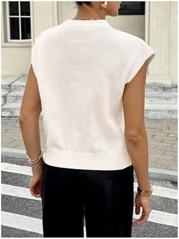 SOLY HUX Women's Short Sleeve Business Casual Sweater