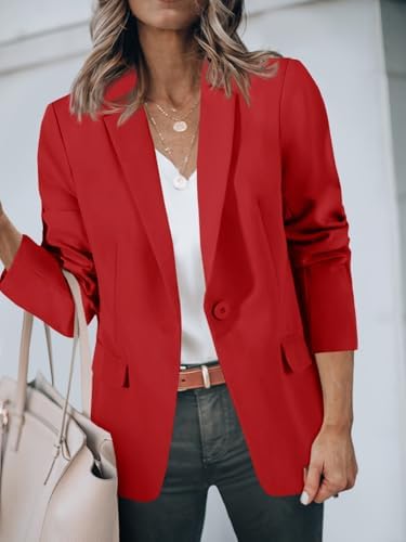 Cicy Bell Womens Casual Blazers Long Sleeve Work Office Suit Jackets Blazer