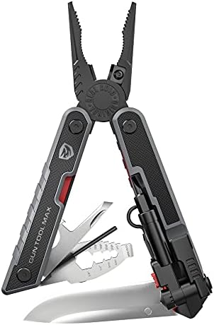 Real Avid Gun Tool Max, 37-in-1 Multitool for Gunsmithing, Includes Pliers, Wire Cutters, Knife Blade, Universal Choke Wrench, Bits, Wrenches & Sheath, Perfect EDC Tool for Hunting & Gun Owners black