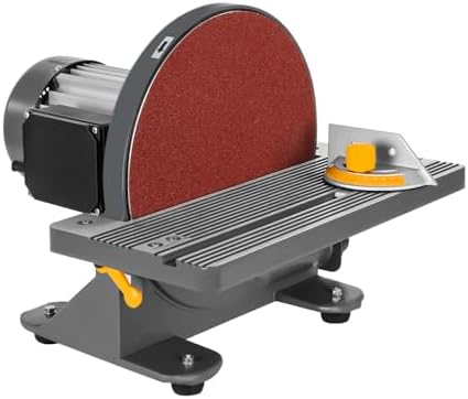 Hoteche 12-Inch Benchtop Disc Sander 6.5-Amp Sanding Machine with Miter Gauge and Dust Collection System for Wood and Metal