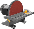 Hoteche 12-Inch Benchtop Disc Sander 6.5-Amp Sanding Machine with Miter Gauge and Dust Collection System for Wood and Metal