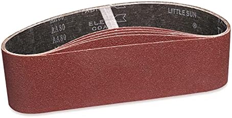 4x36 Inch Sanding Belts 80 Grit 5 Pack for Belt Sander