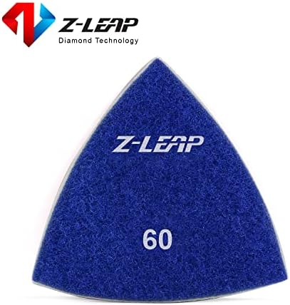 Diamond Triangular Sanding Pads for Oscillating Tools Sandpaper Sheet Polishing Discs 3"(80mm) 60 Grit