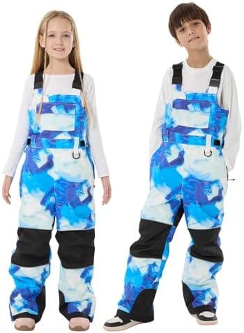 GSOU SNOW Kids Snow Bibs Boys Girls Ski Snowboard Pants (3-16Years)