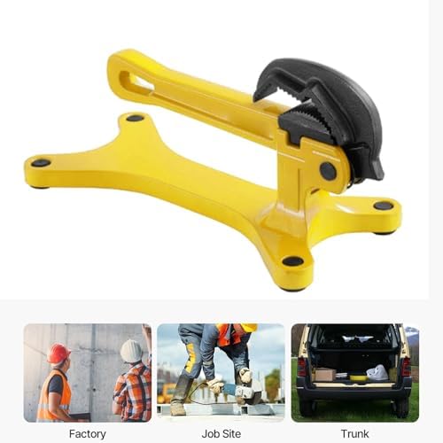Portable Aluminum Alloy Clamping Tool for 1/8 to 2 Inch Pipe Lightweight Handheld Vise with Serrated Jaws and Anti Skid Feet for Plumbing and HVAC Repairs