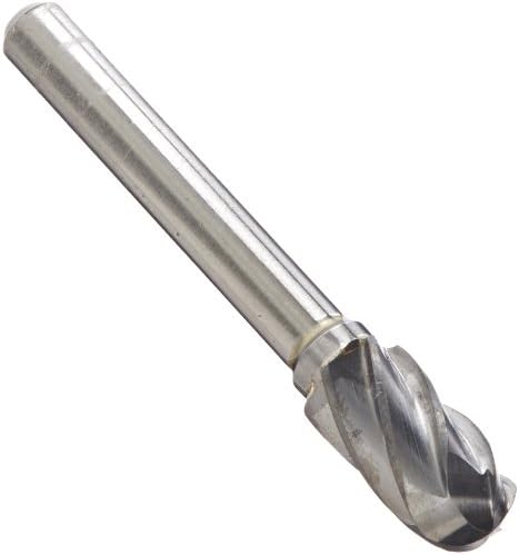 Drill America SC-3NF Carbide Burr/Rotary File Cylindrical Radius End None-Ferrous for Aluminum 3/8" Dia. x 3/4" Cut Length with 1/4" Shank and 2-1/2" Overall Length, DUL Series