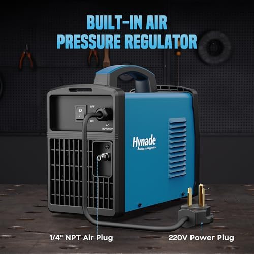 65A Pilot Arc Plasma Cutter, Large LED Display, Non-Touch Air Sensor 65A Plasma Cutter Machine 110/220V Dual Voltage, IGBT Inverter, 1/2'' Clean Cut, 2T/4T for Beginners DIY