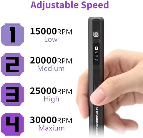 AM ARROWMAX Mini Engraving Pen: Ultimate Cordless Portable Tool for Artists & DIYers - Engrave 50+ Surfaces - Beginner Friendly - Engraving Pen for Bead, Metal, Wood, Glass and Plastic,Black