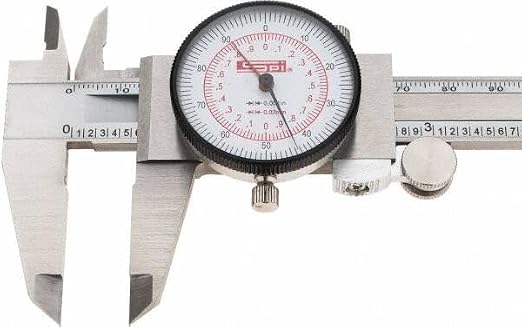 SPI 17-965-5 Dual Scale Inch Metric Dial Caliper: 0" to 6" (0 to 150mm) Range